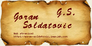 Goran Soldatović vizit kartica